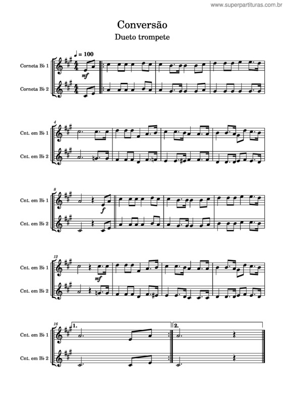 Partitura da música Conversão v.10