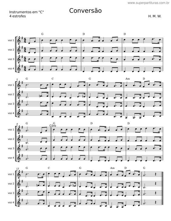 Partitura da música Conversão v.11