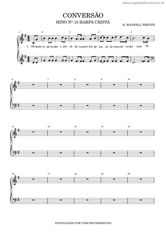 Partitura da música Conversão v.12