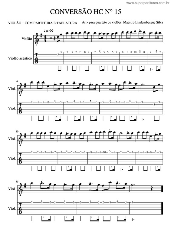 Partitura da música Conversão v.4