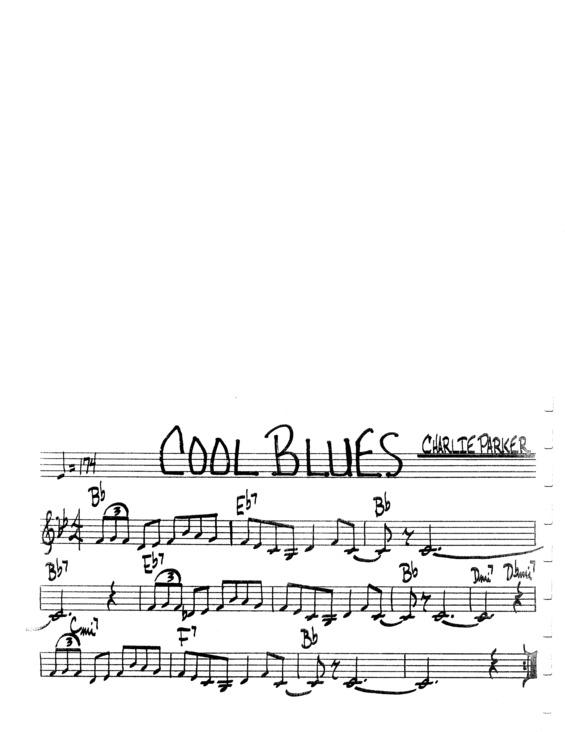 Partitura da música Cool Blues v.3