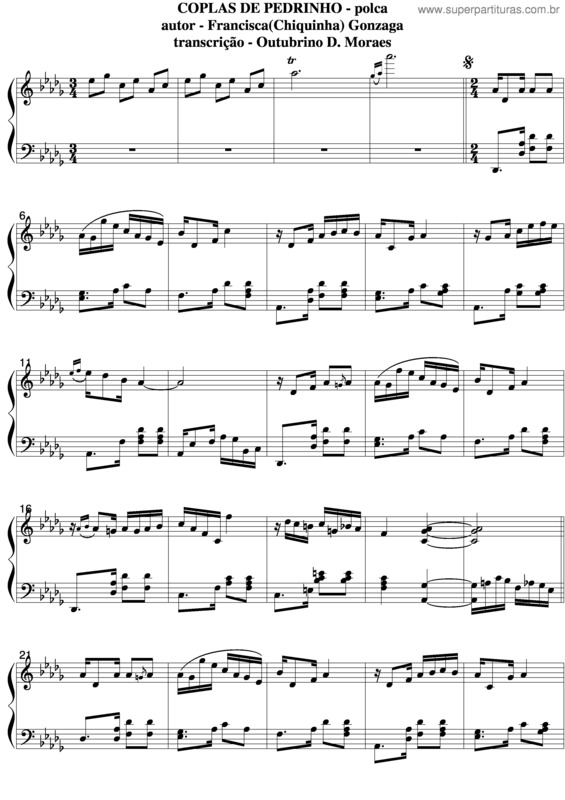 Partitura da música Coplas De Pedrinho