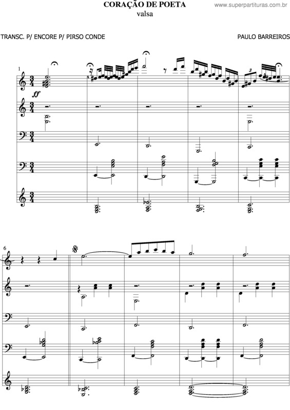 Partitura da música Coração De Poeta v.2