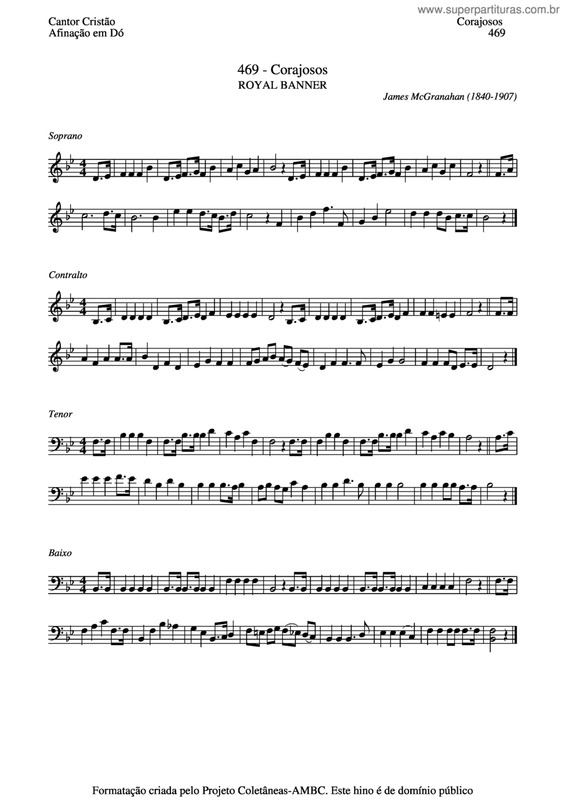 Partitura da música Corajosos v.2