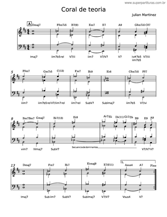 Partitura da música Coral De Teoria