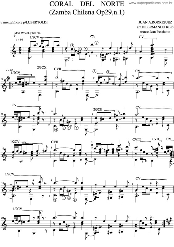 Partitura da música Coral Del Norte 