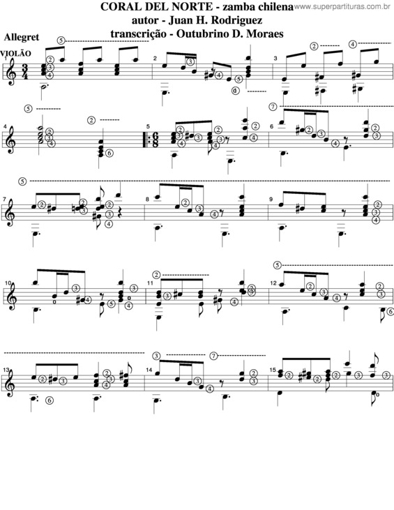 Partitura da música Coral Del Norte v.2