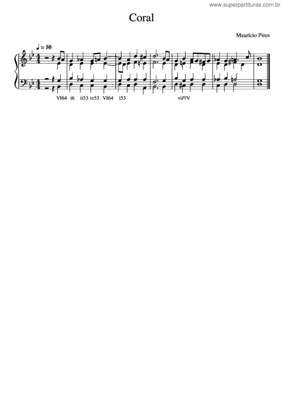 Partitura da música Coral v.3