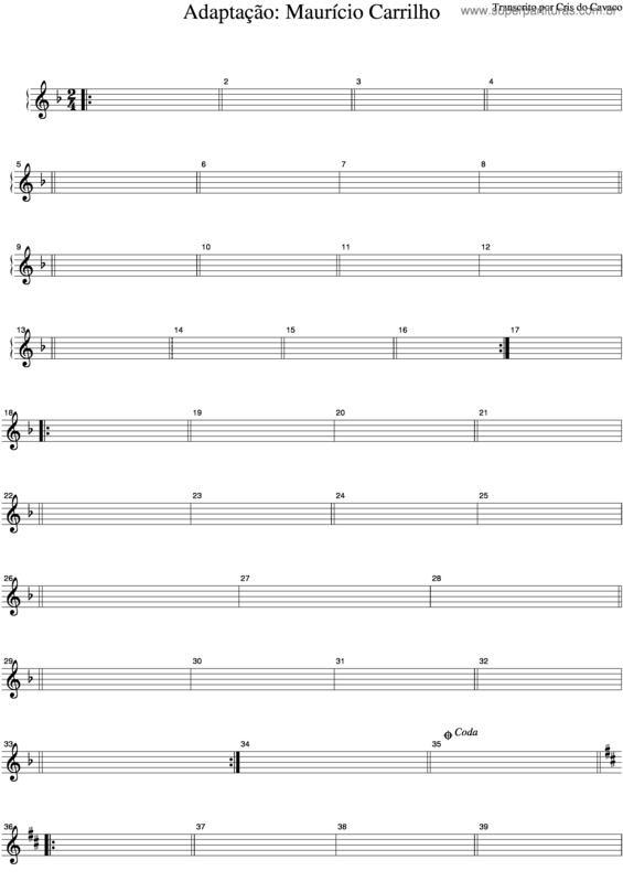 Partitura da música Coralina v.2