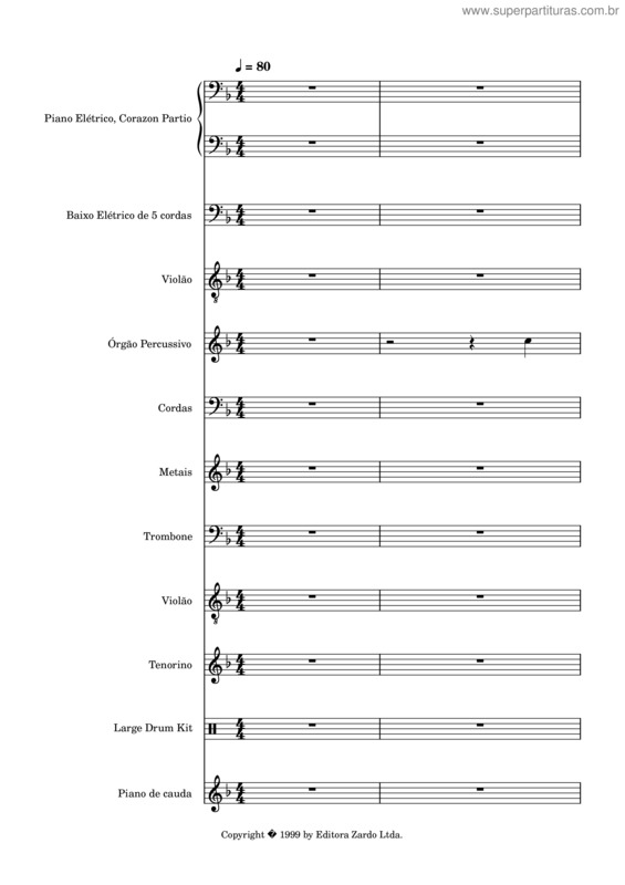 Partitura da música Corazon Partio Pm L.Mid – Eudenisw