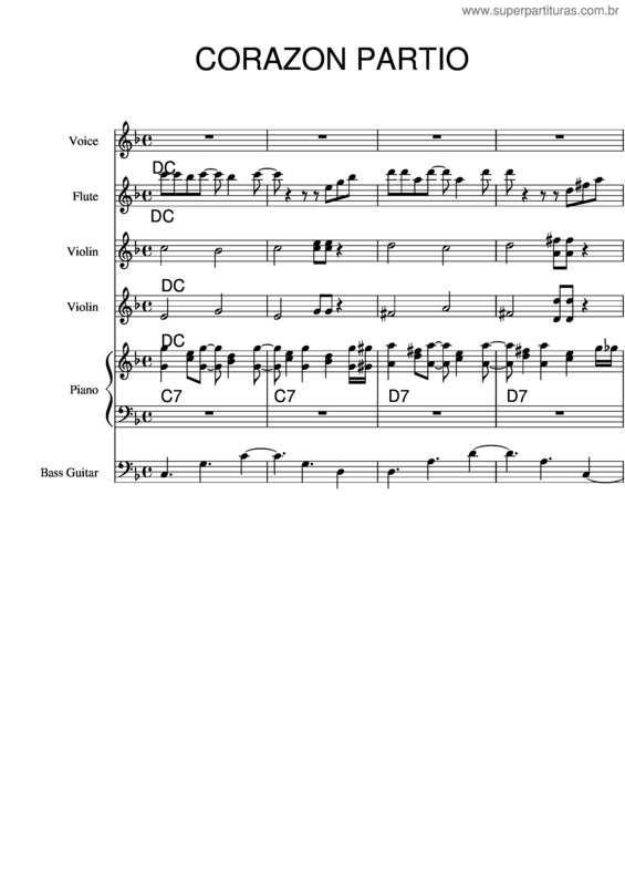 Partitura da música Corazon Partio v.17