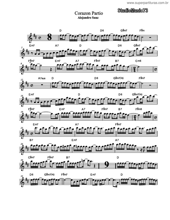 Partitura da música Corazon Partio v.3