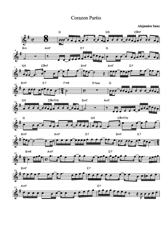 Partitura da música Corazon Partio v.6