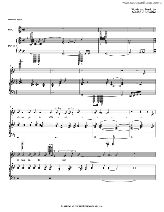 Partitura da música Corazon Partio v.7