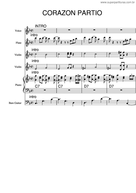 Partitura da música Corazon Partio v.8