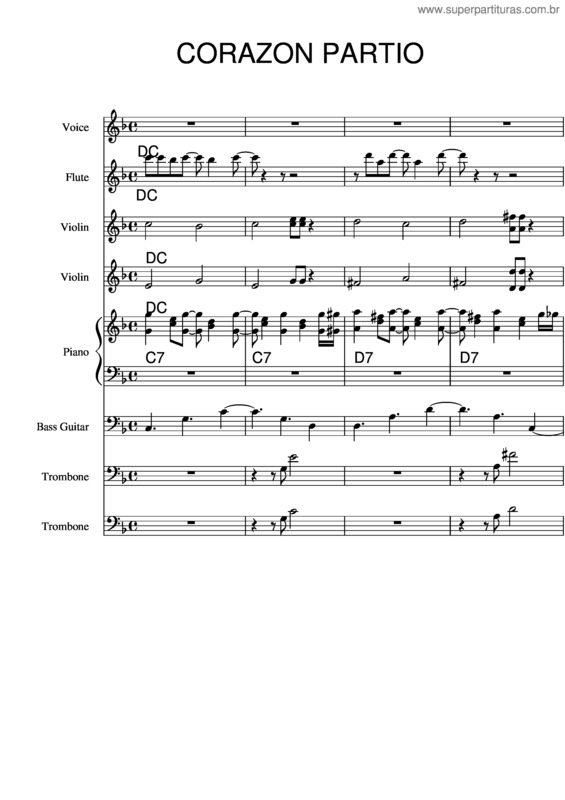 Partitura da música Corazon Partio v.9