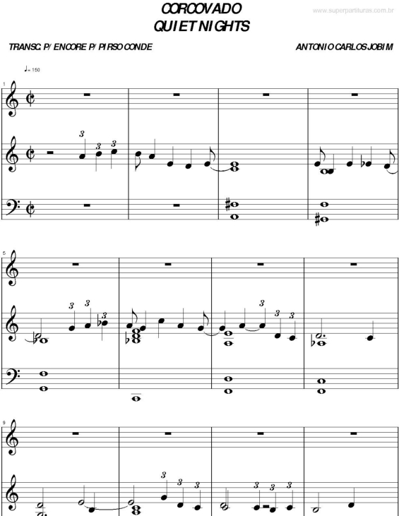 Partitura da música Corcovado v.5