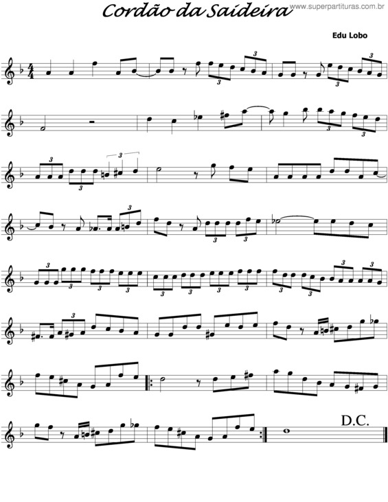 Partitura da música Cordão Da Saideira