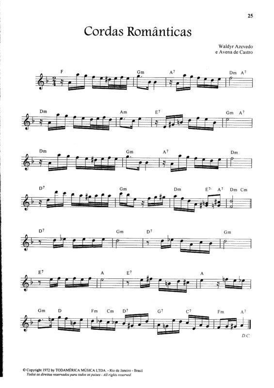 Partitura da música Cordas Românticas v.3