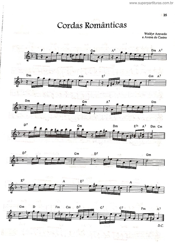 Partitura da música Cordas Românticas v.5