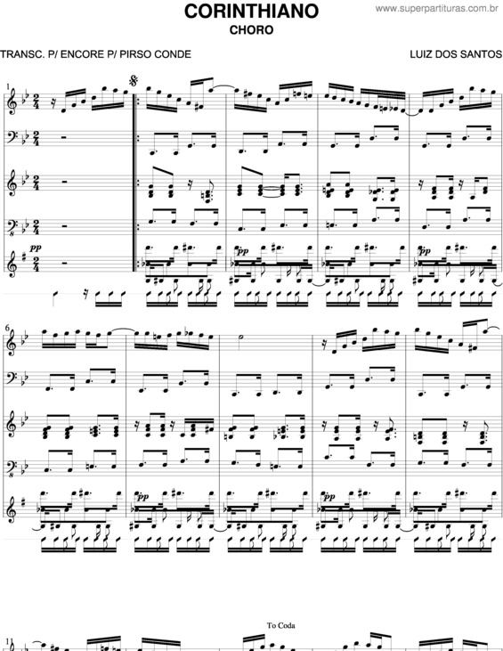 Partitura da música Corinthiano v.3