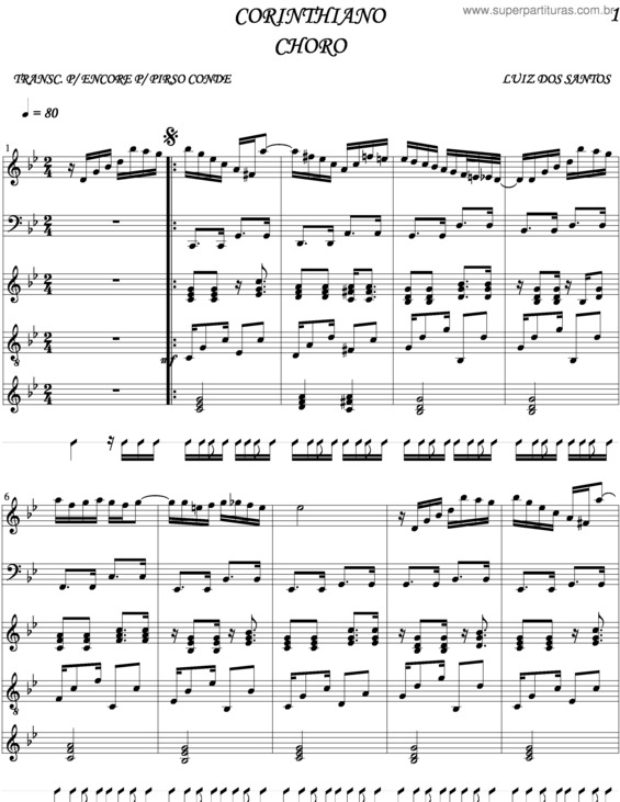 Partitura da música Corinthiano v.4