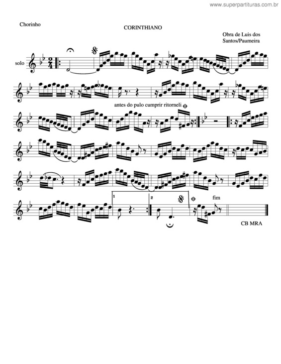 Partitura da música Corintiano v.4