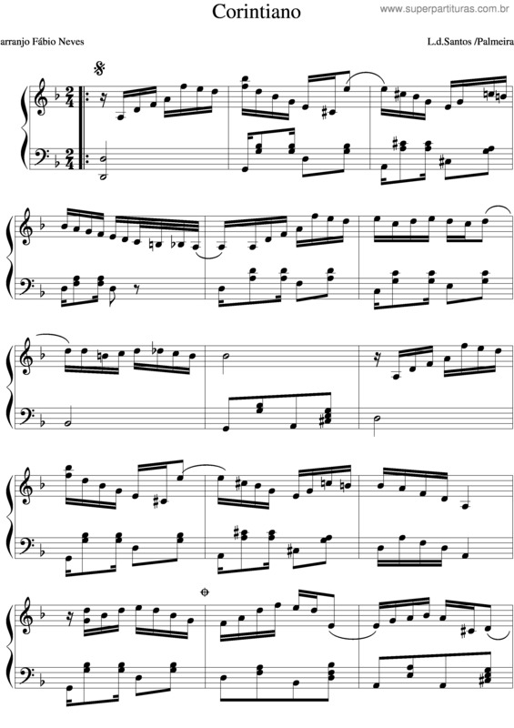 Partitura da música Corintiano v.5