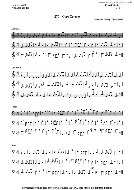 Partitura da música Coro Celeste v.2