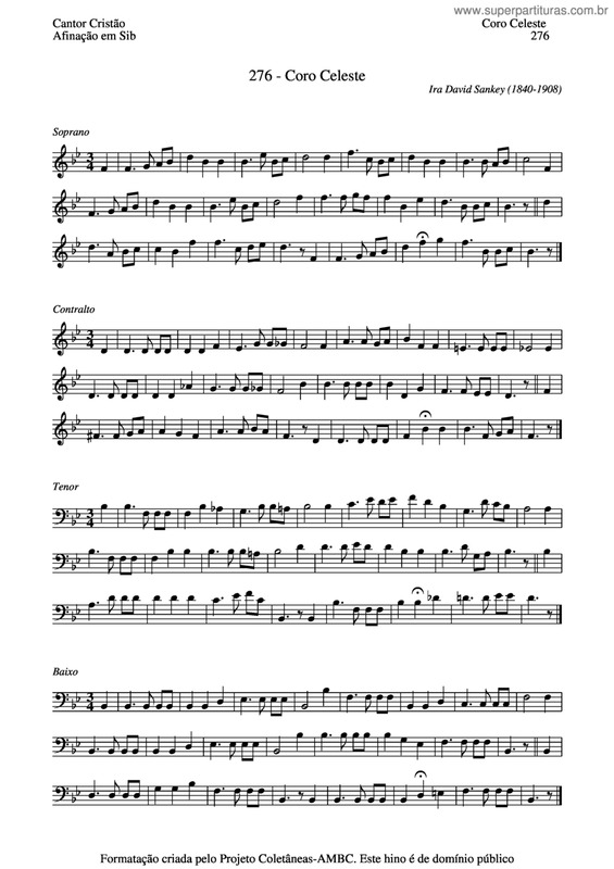 Partitura da música Coro Celeste v.3