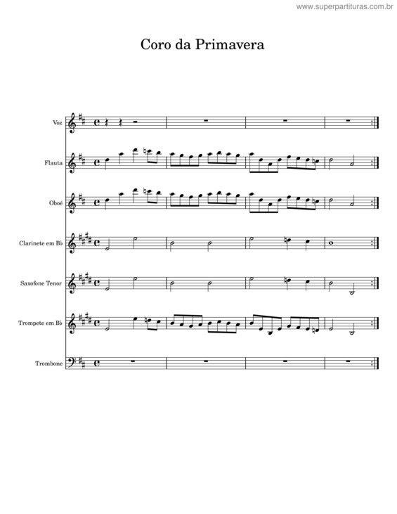 Partitura da música Coro Da Primavera