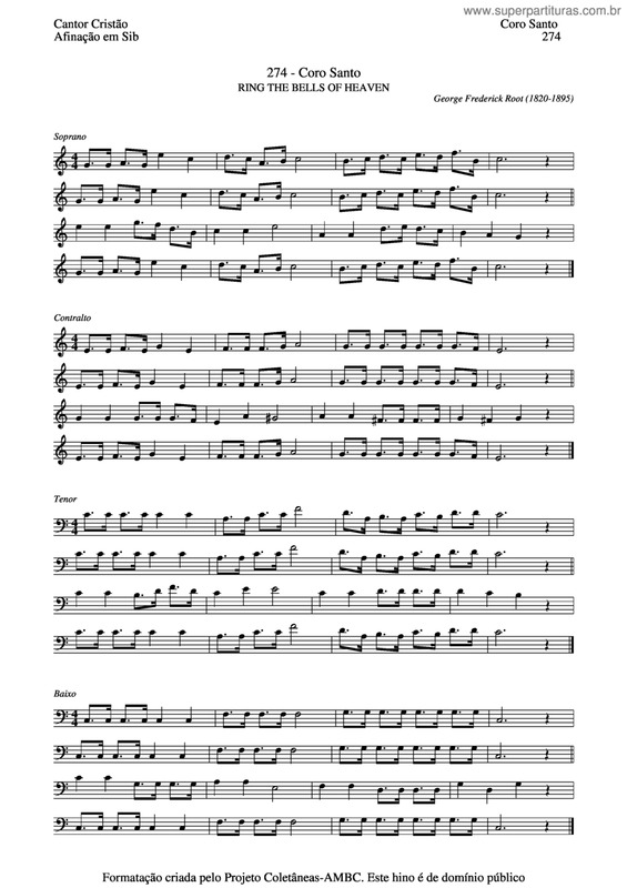 Partitura da música Coro Santo v.3