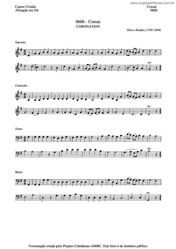 Partitura da música Coroai v.3