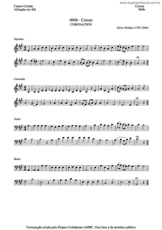 Partitura da música Coroai v.5