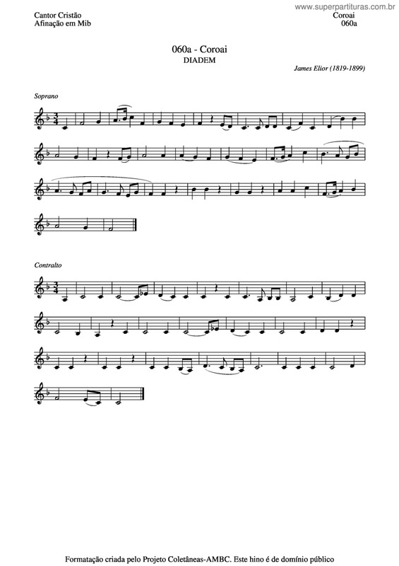 Partitura da música Coroai v.6