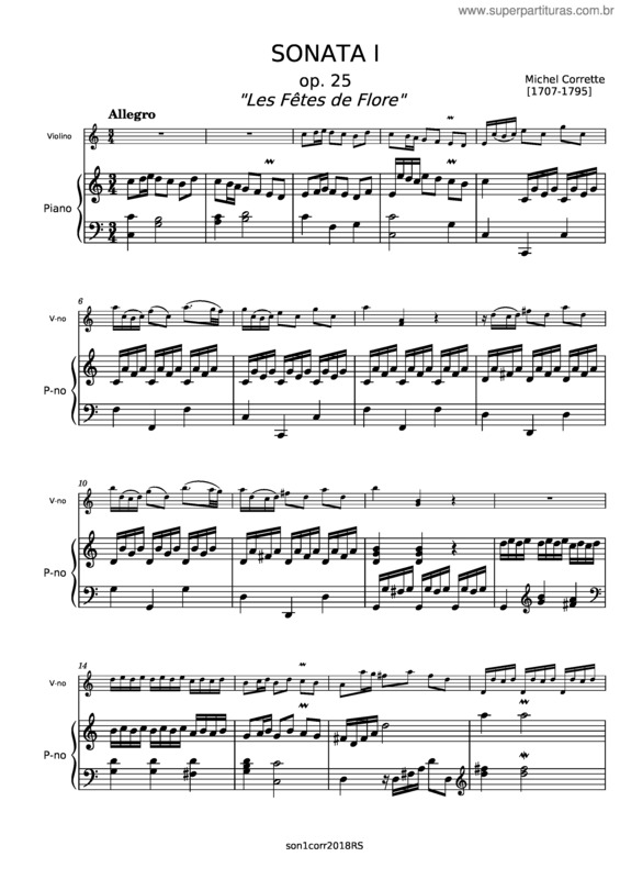 Partitura da música Corrette M.