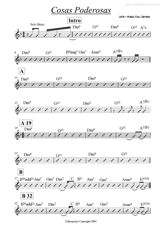 Partitura da música Cosas Poderosas v.5