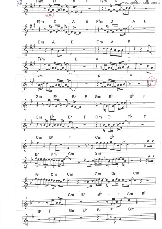 Partitura da música Cose Della Vita Pág.2