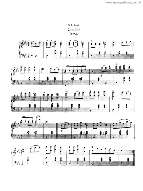 Partitura da música Cotillon in E flat