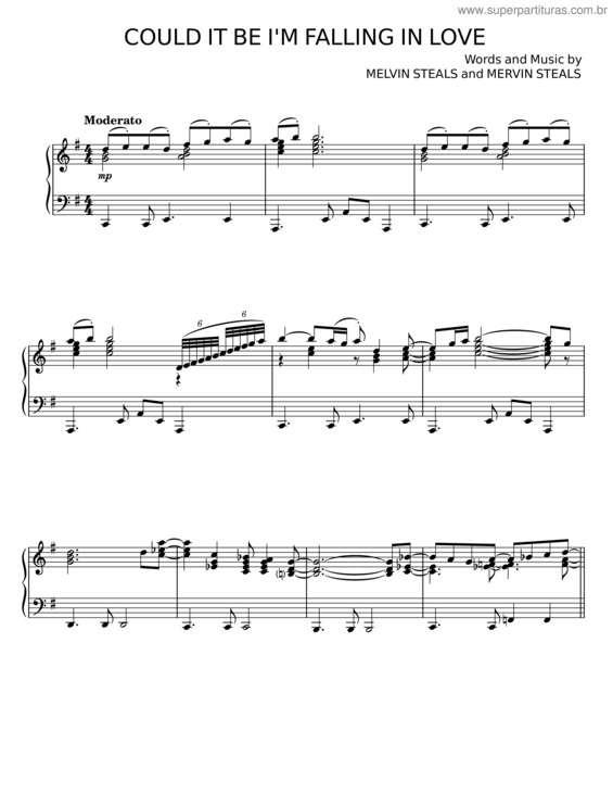 Partitura da música Could It Be I’M Falling In Love