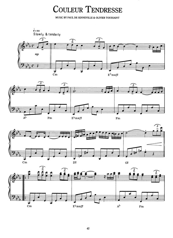 Partitura da música Couleur Tendresse