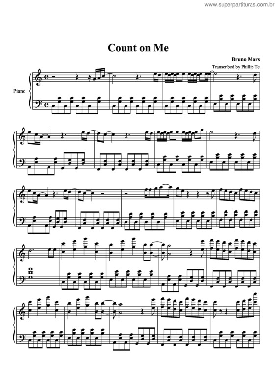 Partitura da música Count On Me