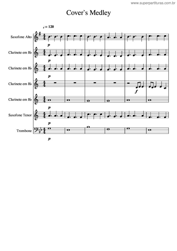 Partitura da música Cover´S Medley