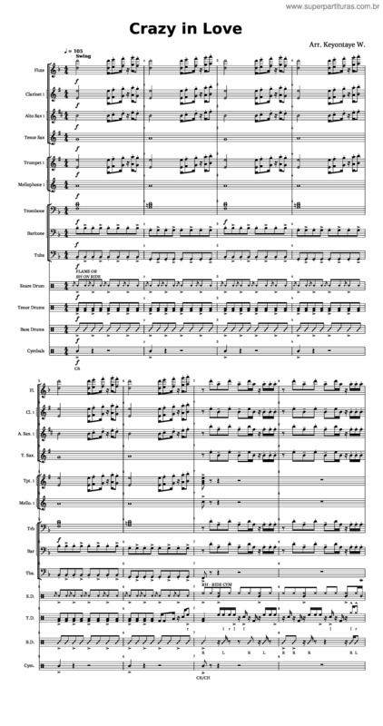 Partitura da música Crazy In Love v.10