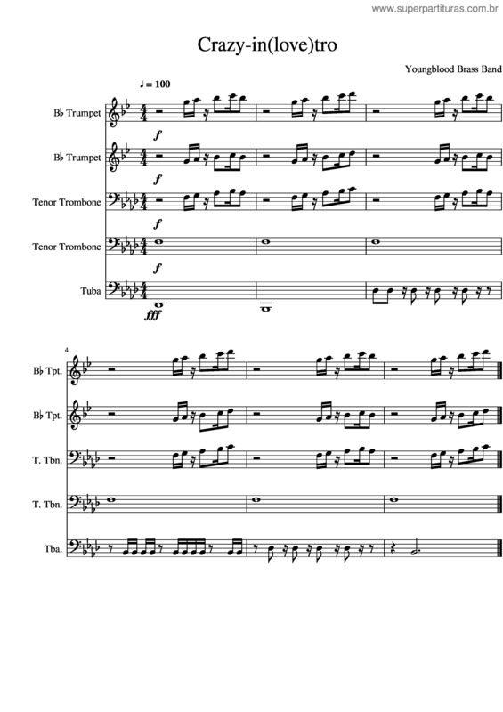 Partitura da música Crazy–In