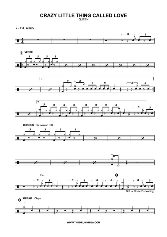 Partitura da música Crazy Little Thing Called Love v.5