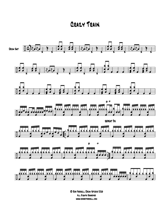 Partitura da música Crazy Train v.6