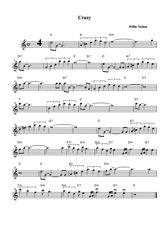 Partitura da música Crazy v.10