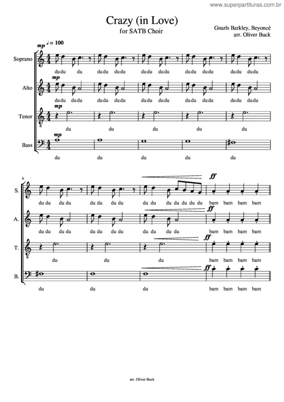 Partitura da música Crazy v.15