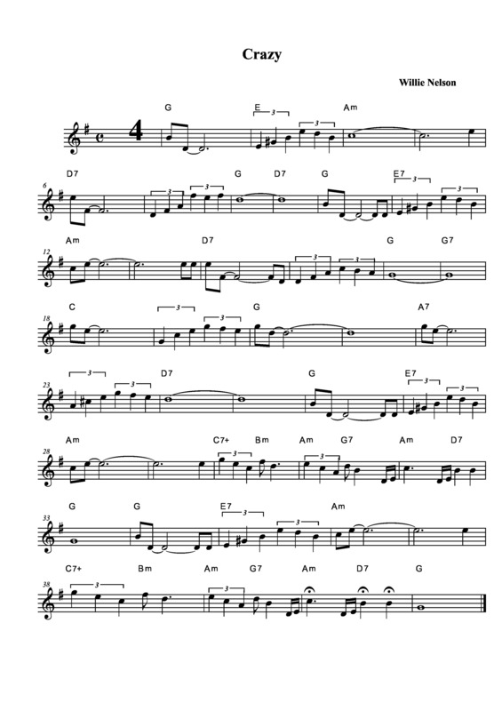 Partitura da música Crazy v.9